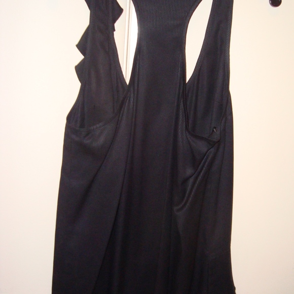 Ali Ro Black Ruffled Silk Sleeveless Tank Top Bouse SZ 12 - Picture 8 of 12
